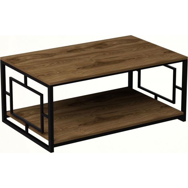 Kelvin sohvap�yt� 120 x 60 cm - P�hkin�/musta