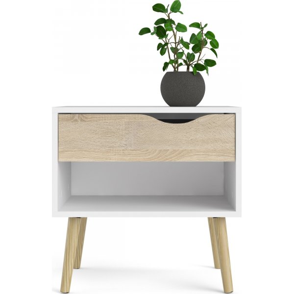 Oslon ypyt - Valkoinen/tammi