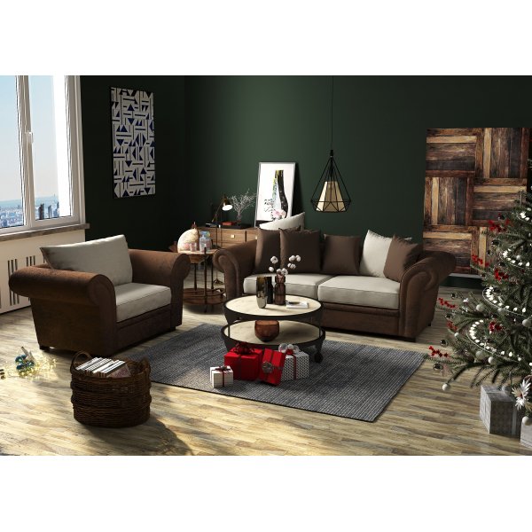 Deluxe-nojatuoli - ruskea/beige/vintage Deluxe-nojatuoli - ruskea/beige/vintage