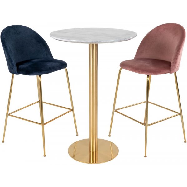 Bolzano Baaripöytä 70 x 70 cm - Marmori-/messinkijäljitelmä Bolzano Baaripöytä 70 x 70 cm - Marmori-/messinkijäljitelmä