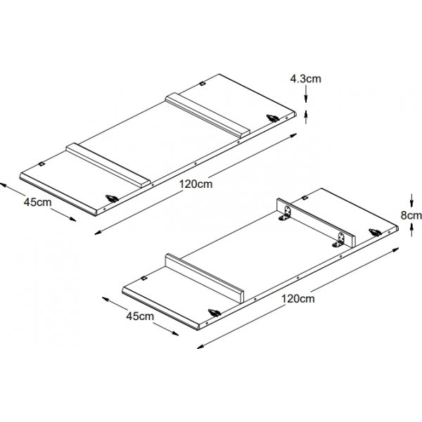 Bubble insert -levy 45 x 120 cm öljytty tammi Bubble insert -levy 45 x 120 cm öljytty tammi