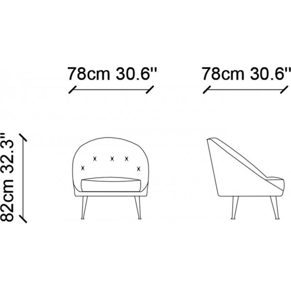 Matilda nojatuoli - Petroleum blue