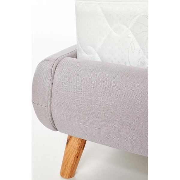 Bernardin harmaa sängynrunko 160x200 cm + Huonekalujen jalat Bernardin harmaa sängynrunko 160x200 cm + Huonekalujen jalat