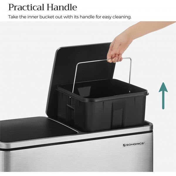 Daloa roskakori 60 l - hopea Daloa roskakori 60 l - hopea