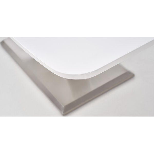 Annelise-ruokapyt 160-220 cm - Kiiltv valkoinen