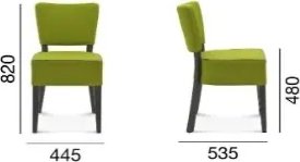 Tulip 2 ruokatuoli - Valinnainen rungon ja verhoilun väri Tulip 2 ruokatuoli - Valinnainen rungon ja verhoilun väri