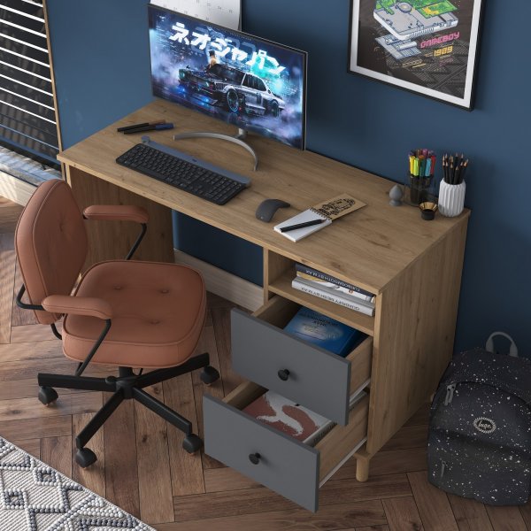 Hanna kirjoituspyt 9, 120 x 50 cm - Phkin/antrasiitti