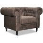 Ashford Chesterfield -nojatuoli - Ruskeaa eco-nahkaa