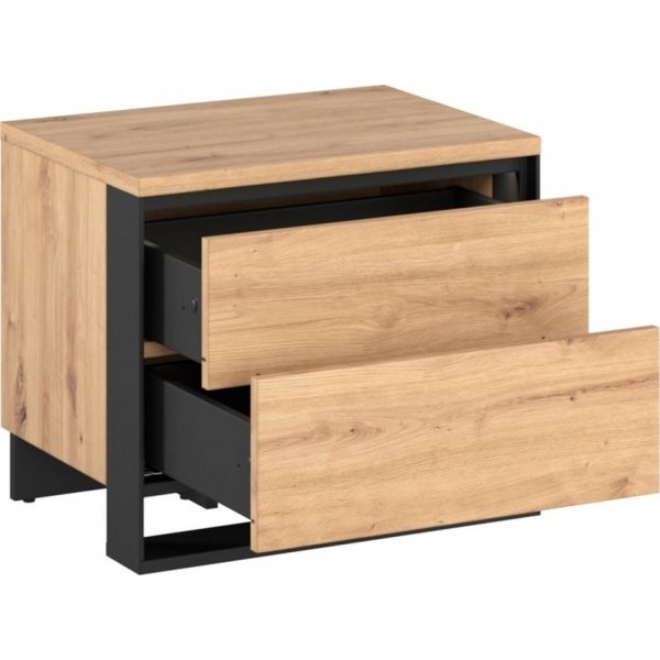 Quant Cuarto yöpöytä - Artisan tammi/musta Quant Cuarto yöpöytä - Artisan tammi/musta