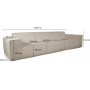 Modulaarinen sohva 310 cm beige samettia