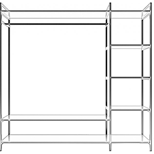 Pamir-vaatekaappi - valkoinen