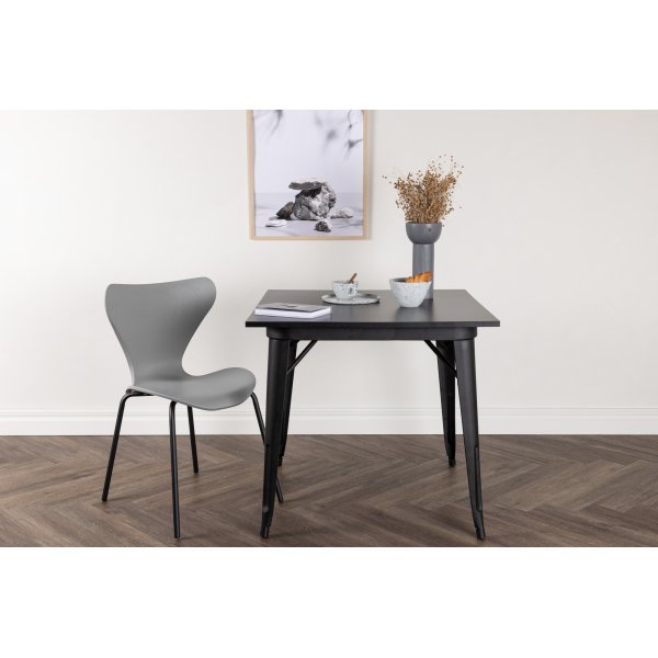 Tempe ruokapöytä 80 x 80 cm - Musta Tempe ruokapöytä 80 x 80 cm - Musta