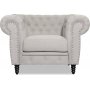 Ashford chesterfield -nojatuoli - Beige Pellava