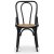 Yhdistetty taivutettu tuoli - musta/rottinki + Huonekalujen jalat