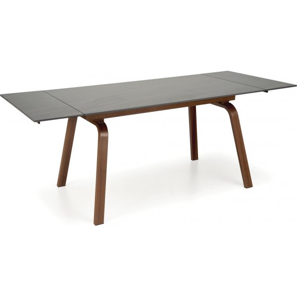 Lozano ruokapöytä 140-200 x 82 cm - Musta marmori/pähkinä Lozano ruokapöytä 140-200 x 82 cm - Musta marmori/pähkinä