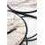 Mille sohvapyt 40/50 cm - Valkoinen marmori/musta