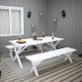 Ruokapyt Scottsdale 190 cm - Valkoinen