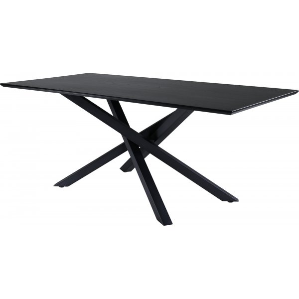Piazza ruokapyt 180 x 90 cm - Musta