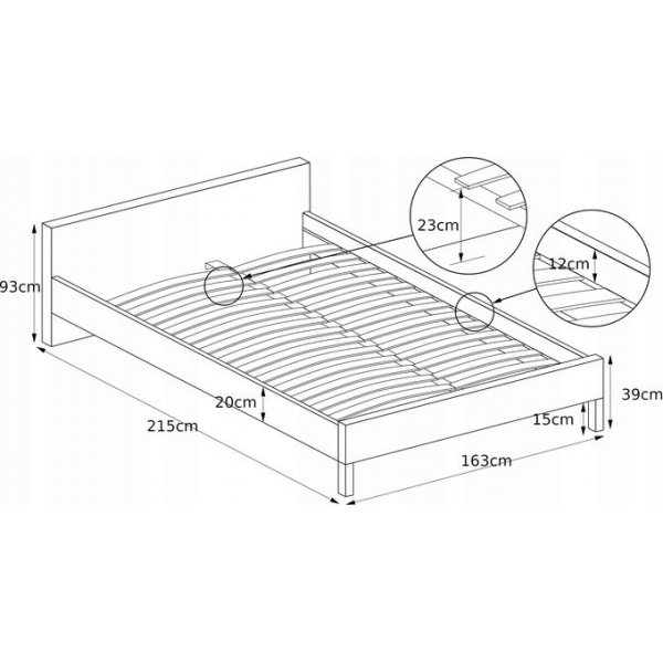 Klara-sängynrunko ja -sängynpääty - Valkoinen (PU) Klara-sängynrunko ja -sängynpääty - Valkoinen (PU)