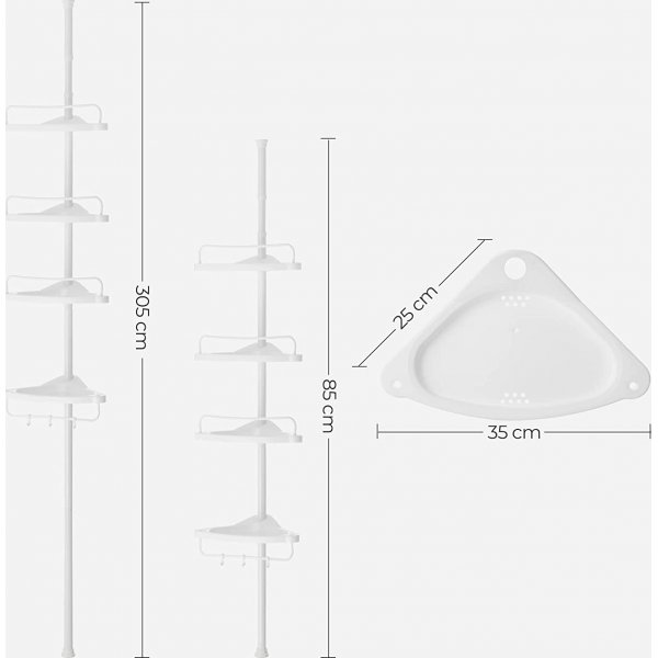 Abarema suihkuhylly - valkoinen Abarema suihkuhylly - valkoinen