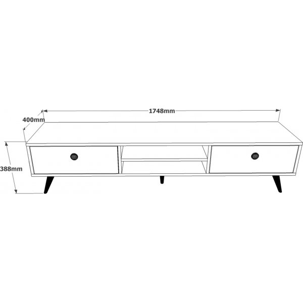 Vilamo mediapenkki - mänty/antrasiitti Vilamo mediapenkki - mänty/antrasiitti