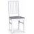 Ruokailuryhm: Fr ruokapyt - valkoinen/harmaa - 140 cm + 4 Fr tuolia - valkoinen/harmaa + 3.00 x Huonekalujen jalat