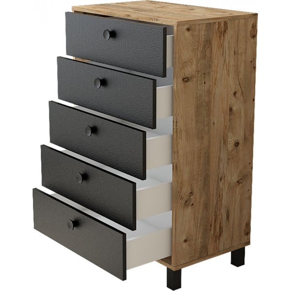 Vilamo lipasto 82 - Mänty/musta Vilamo lipasto 82 - Mänty/musta