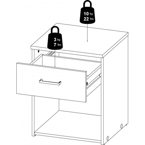Space yöpöytä - tammi Space yöpöytä - tammi