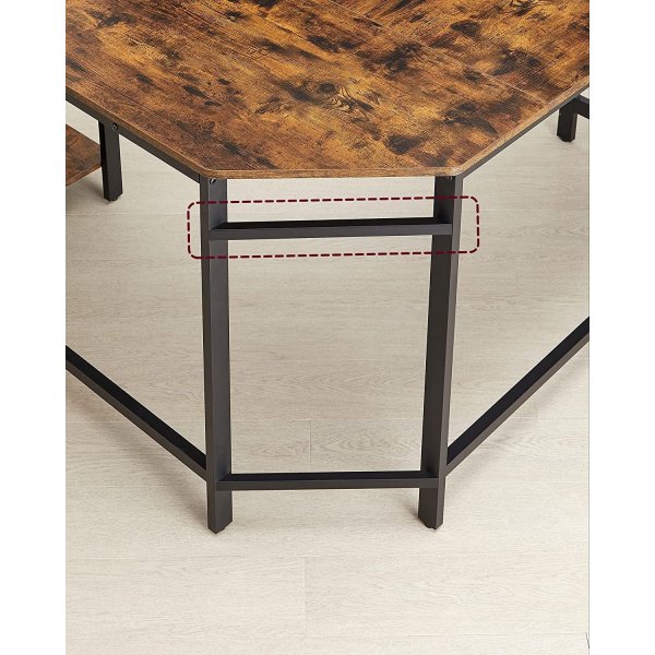 Rami kulmapöytä 138/138 x 49 cm - Ruskea/musta Rami kulmapöytä 138/138 x 49 cm - Ruskea/musta