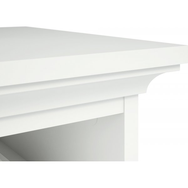 Parisin kapea yöpöytä, jossa 2 laatikkoa ja 1 avoin lokero - Valkoinen Parisin kapea yöpöytä, jossa 2 laatikkoa ja 1 avoin lokero - Valkoinen