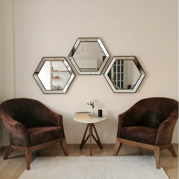 Alcantra peili 70 cm - hopea Alcantra peili 70 cm - hopea