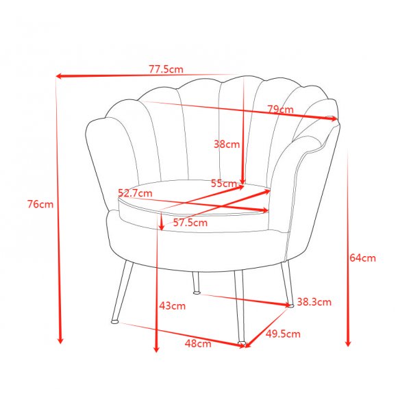 Nojatuoli vihreä/messinki - Kingsley Nojatuoli vihreä/messinki - Kingsley