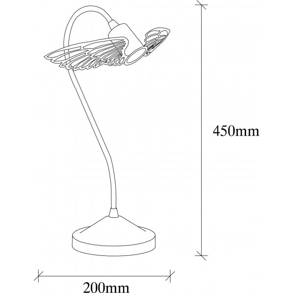 Angel pöytävalaisin - Musta/kulta Angel pöytävalaisin - Musta/kulta