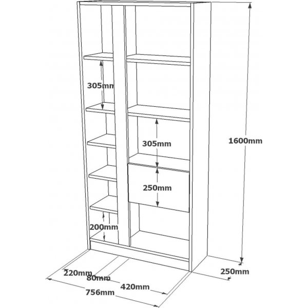 Luvio kirjahylly 21 - tammi/valkoinen Luvio kirjahylly 21 - tammi/valkoinen
