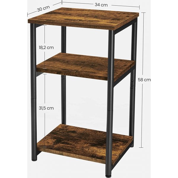 Evy sivupöytä 34 x 30 cm - Ruskea/musta Evy sivupöytä 34 x 30 cm - Ruskea/musta