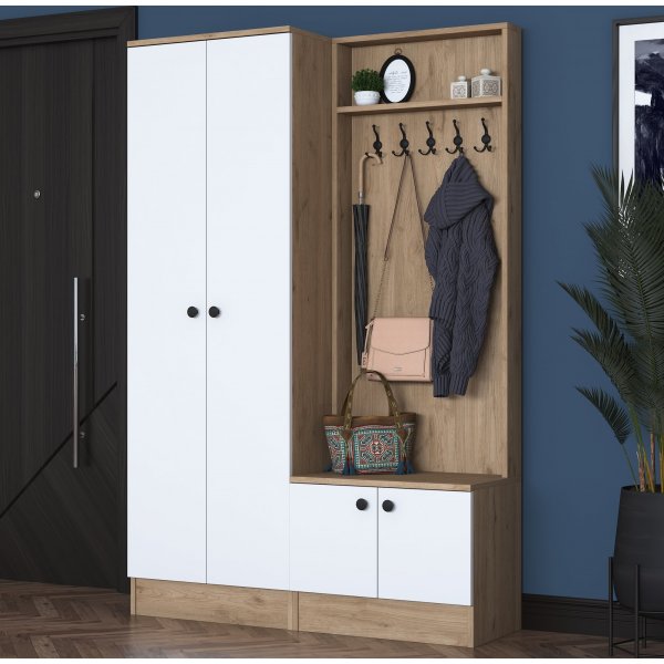 Muodikkaat aulakalusteet 120 cm - Phkin/valkoinen