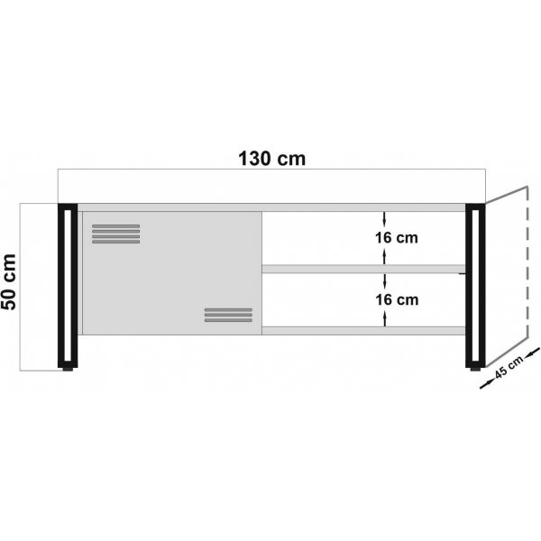 Cosmo Foris mediapenkki - mänty/musta Cosmo Foris mediapenkki - mänty/musta