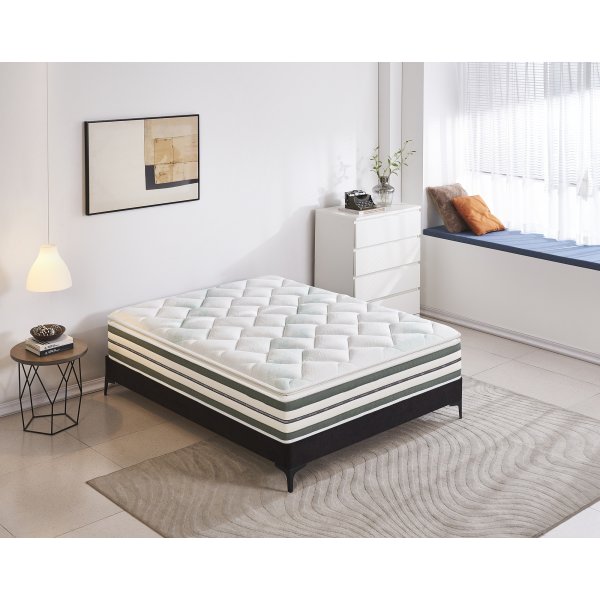 Patja, jossa on sisäänrakennettu sijauspatja - Pocket-järjestelmä 5-vyöhykkeinen Patja, jossa on sisäänrakennettu sijauspatja - Pocket-järjestelmä 5-vyöhykkeinen