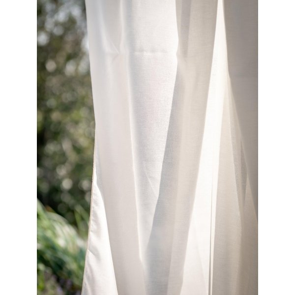 Aurinkoverho 2 kpl 2 x 145 x 260 cm - luonnonvalkoinen Aurinkoverho 2 kpl 2 x 145 x 260 cm - luonnonvalkoinen