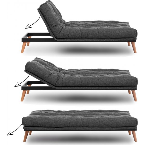 Vuodesohva Saki - Tummanharmaa Vuodesohva Saki - Tummanharmaa