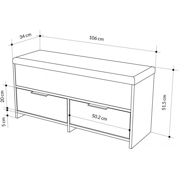 Cove hallin penkki - ruskea