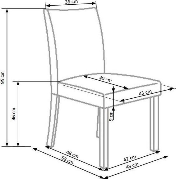 June-tuoli - tumma saksanphkin/tummanruskea