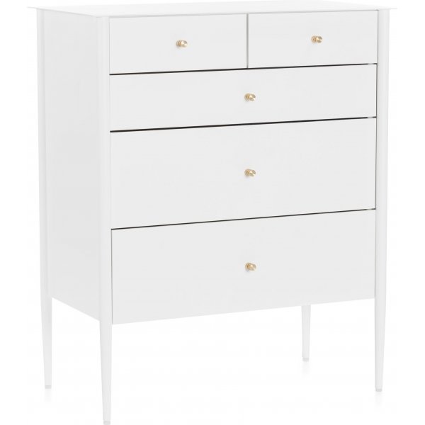 Flash lipasto - Valkoinen metalli / messinki + Huonekalujen jalat Flash lipasto - Valkoinen metalli / messinki + Huonekalujen jalat