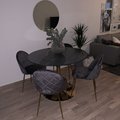 Asiakaskuva Plaza- pyöreä ruokapöytä - Harmaa marmori / Messinki