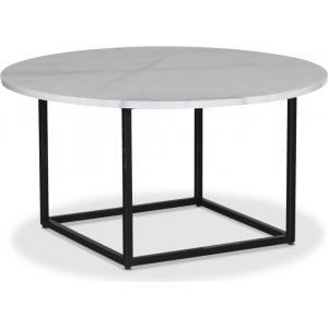 Dexter pyöreä sohvapöytä Ø85 cm - Metalli/Valkoinen marmorikivi Dexter pyöreä sohvapöytä Ø85 cm - Metalli/Valkoinen marmorikivi