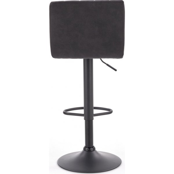 Elfrieda-baarituoli - Tummanharmaa (PU) / musta