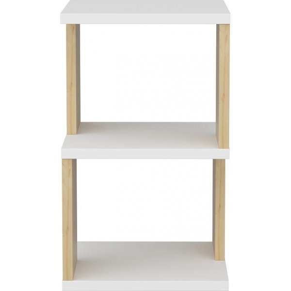 Carter yöpöytä - Valkoinen/tammi Carter yöpöytä - Valkoinen/tammi