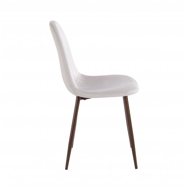 Olmo-ruokapöytä Ø 90 cm pähkinäpuuta/mustaa, kaksi Alfred-ruokatuolia beigenväristä samettia ja pähkinäpuun jalat Olmo-ruokapöytä Ø 90 cm pähkinäpuuta/mustaa, kaksi Alfred-ruokatuolia beigenväristä samettia ja pähkinäpuun jalat