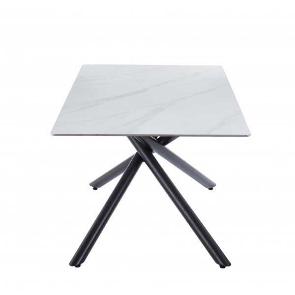 Jupiter-ruokapöytä sintratusta kivestä - 180x90 cm - Valkoinen marmori Jupiter-ruokapöytä sintratusta kivestä - 180x90 cm - Valkoinen marmori