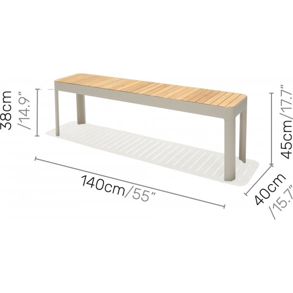 Portals ruokailuryhmä 8 - Valkoinen/tiikki Portals ruokailuryhmä 8 - Valkoinen/tiikki